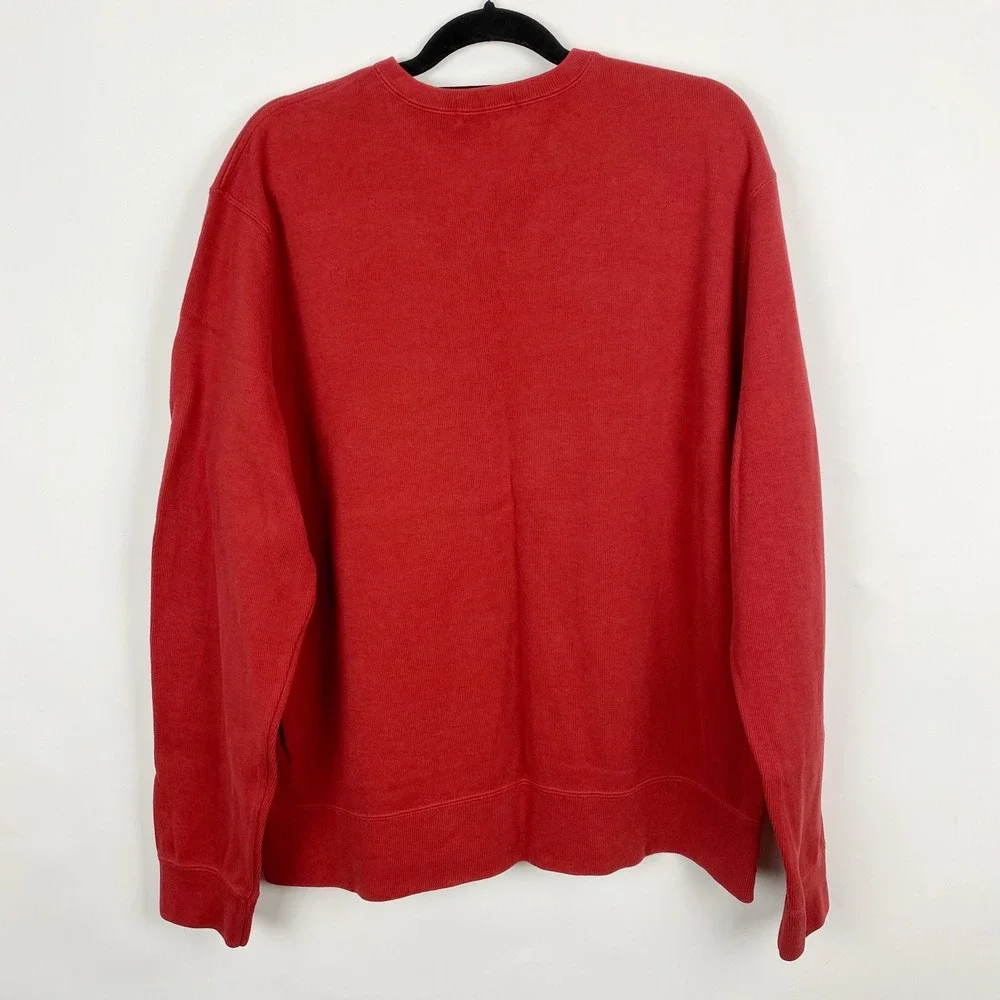 Polo Ralph Lauren‎ Mens V Neck Long Sleeve Sweater Red Cotton XL